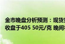 金市晚盘分析预测：现货黄金最低至1940美元/盎司 黄金td收盘于405 50元/克 晚间行情分析