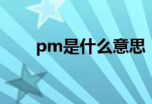 pm是什么意思（pm的意思是什么）