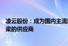 凌云股份：成为国内主流新能源车企铝合金门槛和车门防撞梁的供应商