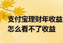 支付宝理财年收益怎么看不到了 支付宝理财怎么看不了收益
