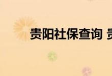 贵阳社保查询 贵阳个人社保卡查询