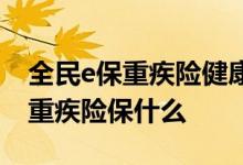 全民e保重疾险健康版是重疾险吗 健康随e保重疾险保什么