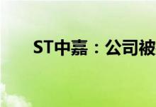 ST中嘉：公司被挪用资金一案已立案