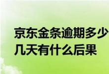 京东金条逾期多少天要还全款 京东金条逾期几天有什么后果