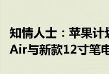 知情人士：苹果计划明年推出15寸MacBookAir与新款12寸笔电