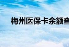 梅州医保卡余额查询 梅州医疗保险查询