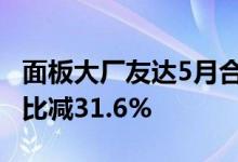面板大厂友达5月合并营收219.71亿新台币同比减31.6%
