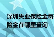 深圳失业保险金每月几号发放 深圳市失业保险金在哪里查询 