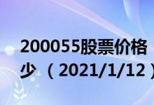 200055股票价格（200055股票价格今天多少 （2021/1/12））