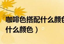 咖啡色搭配什么颜色的衣服好看（咖啡色搭配什么颜色）