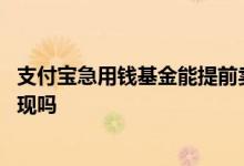 支付宝急用钱基金能提前卖出吗 支付宝买的基金会被不给提现吗