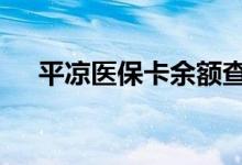 平凉医保卡余额查询 平凉医疗保险查询