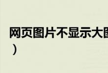 网页图片不显示大图（网页图片不显示怎么办）