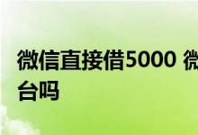 微信直接借5000 微信有1000-5000的借钱平台吗