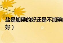 盐是加碘的好还是不加碘的好（加碘的盐好还是不加碘的盐好）