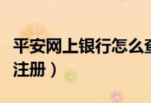 平安网上银行怎么查流水（平安网上银行怎么注册）