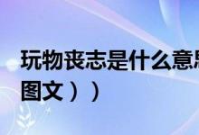 玩物丧志是什么意思（玩物丧志是什么意思（图文））