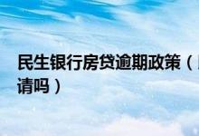 民生银行房贷逾期政策（民生银行信用卡逾期会影响贷款申请吗）