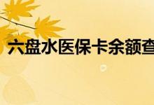 六盘水医保卡余额查询 六盘水医疗保险查询