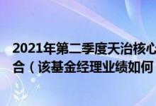 2021年第二季度天治核心成长混合(LOF)基金有哪些投资组合（该基金经理业绩如何）