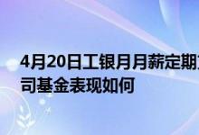 4月20日工银月月薪定期支付债券C一年来下降3.43%同公司基金表现如何