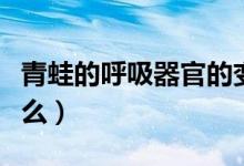 青蛙的呼吸器官的变化（青蛙的呼吸器官是什么）