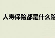 人寿保险都是什么险种 人寿保险有什么险种