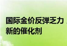 国际金价反弹乏力，美元走高，黄金多头需要新的催化剂