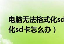电脑无法格式化sd卡怎么办（电脑无法格式化sd卡怎么办）