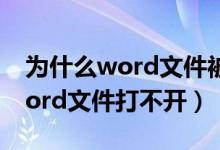 为什么word文件被锁定怎么解除（为什么word文件打不开）
