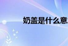 奶盖是什么意思 n股是什么意思