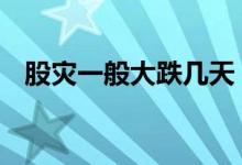 股灾一般大跌几天 股灾基金有很大影响吗
