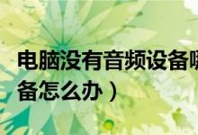 电脑没有音频设备哪里找回（电脑没有音频设备怎么办）