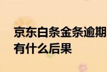 京东白条金条逾期的严重后果 京东白条逾期有什么后果
