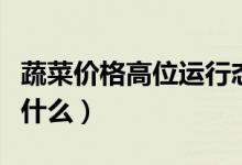 蔬菜价格高位运行态势仍会持续（具体原因是什么）