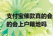 支付宝催款真的会上户籍地吗 支付宝催款真的会上户籍地吗