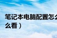 笔记本电脑配置怎么看呢（笔记本电脑配置怎么看）