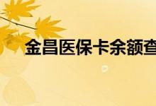 金昌医保卡余额查询 金昌医疗保险查询