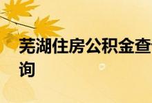 芜湖住房公积金查询 芜湖个人住房公积金查询