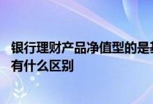 银行理财产品净值型的是基金吗 银行净值型理财产品和基金有什么区别