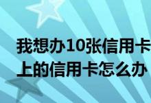 我想办10张信用卡怎么办 我想办一个20w以上的信用卡怎么办