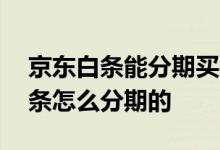 京东白条能分期买手机吗 京东分期买手机白条怎么分期的