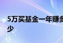 5万买基金一年赚多少钱 5万买基金一年赚多少