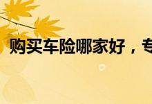 购买车险哪家好，专家支招投保原则切莫忘