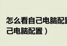怎么看自己电脑配置能不能玩游戏（怎么看自己电脑配置）