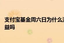 支付宝基金周六日为什么没有收益 支付宝基金周六日没有收益吗