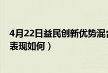 4月22日益民创新优势混合近一年来表现如何（同公司基金表现如何）