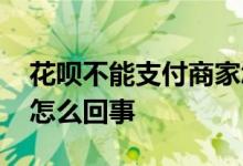 花呗不能支付商家怎么办 花呗不能支付商家怎么回事