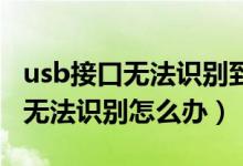 usb接口无法识别到设备怎么解决（USB接口无法识别怎么办）