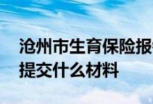沧州市生育保险报销办理需要满足什么条件 提交什么材料 